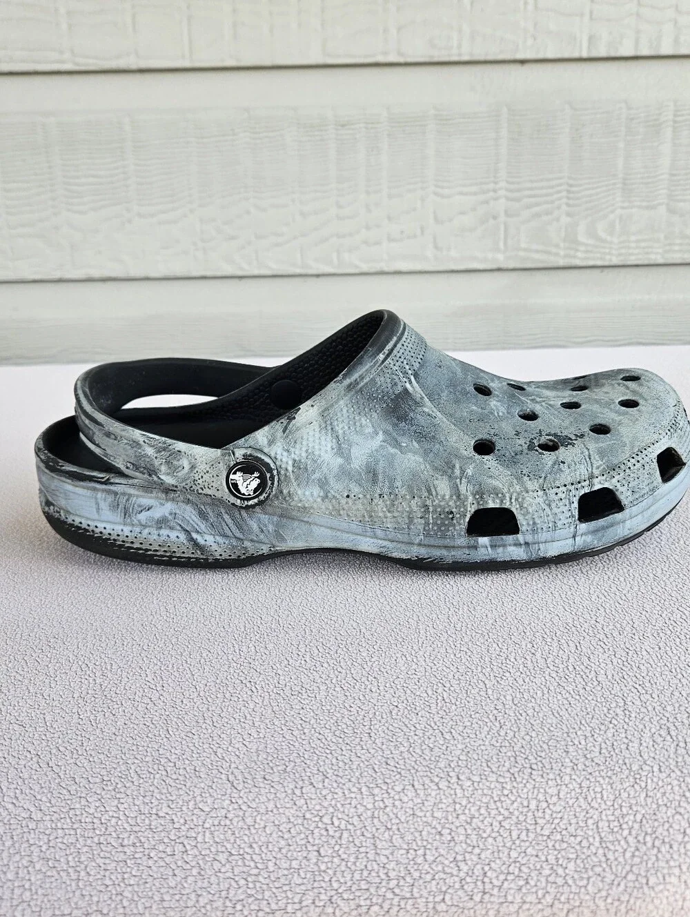 Crocs Classic Clog Mossy Oak Hailstone Grey Men SZ 12 Slip On Waterproof Shoes